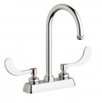 Chicago Faucets W4D-GN2AE1-317ABCP Workboard Faucet, 4''